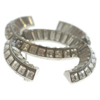 Chanel CC Logo Rhinestone Pin Badge Brooch Silver — view 4