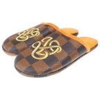 Louis Vuitton Palace Line Damier Mule Sandals Brown — view 2