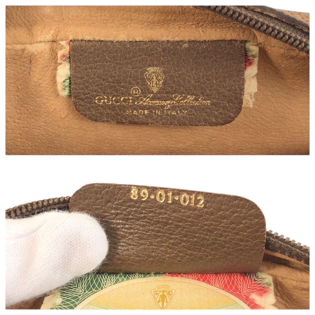 Gucci Vintage Sherry Line Beige GG Supreme Canvas Clutch — view 3