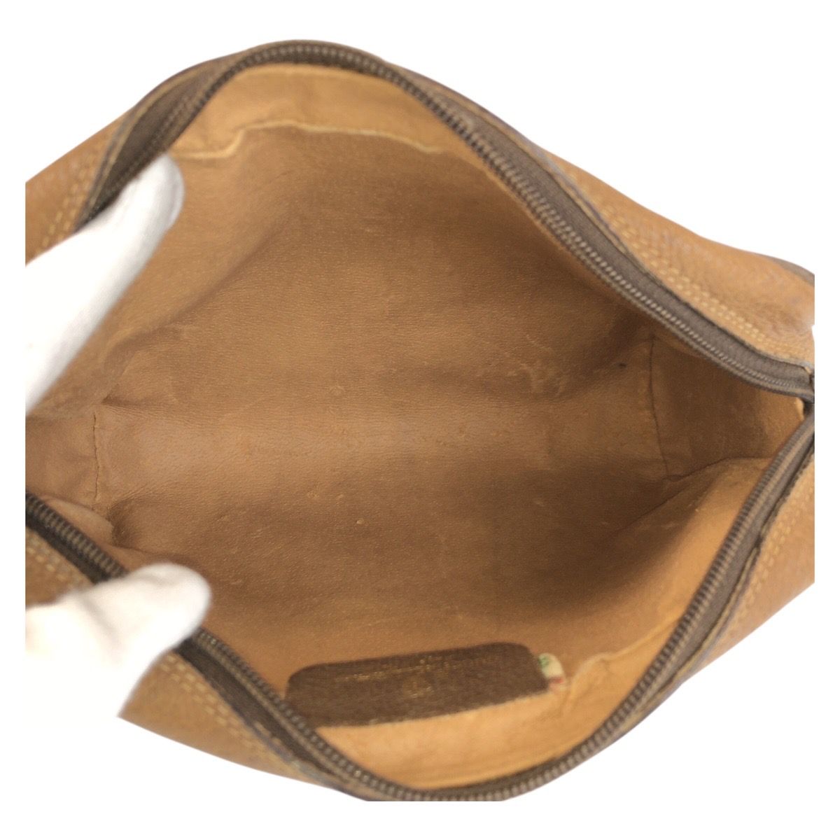 Gucci Vintage Sherry Line Beige GG Supreme Canvas Clutch — view 7