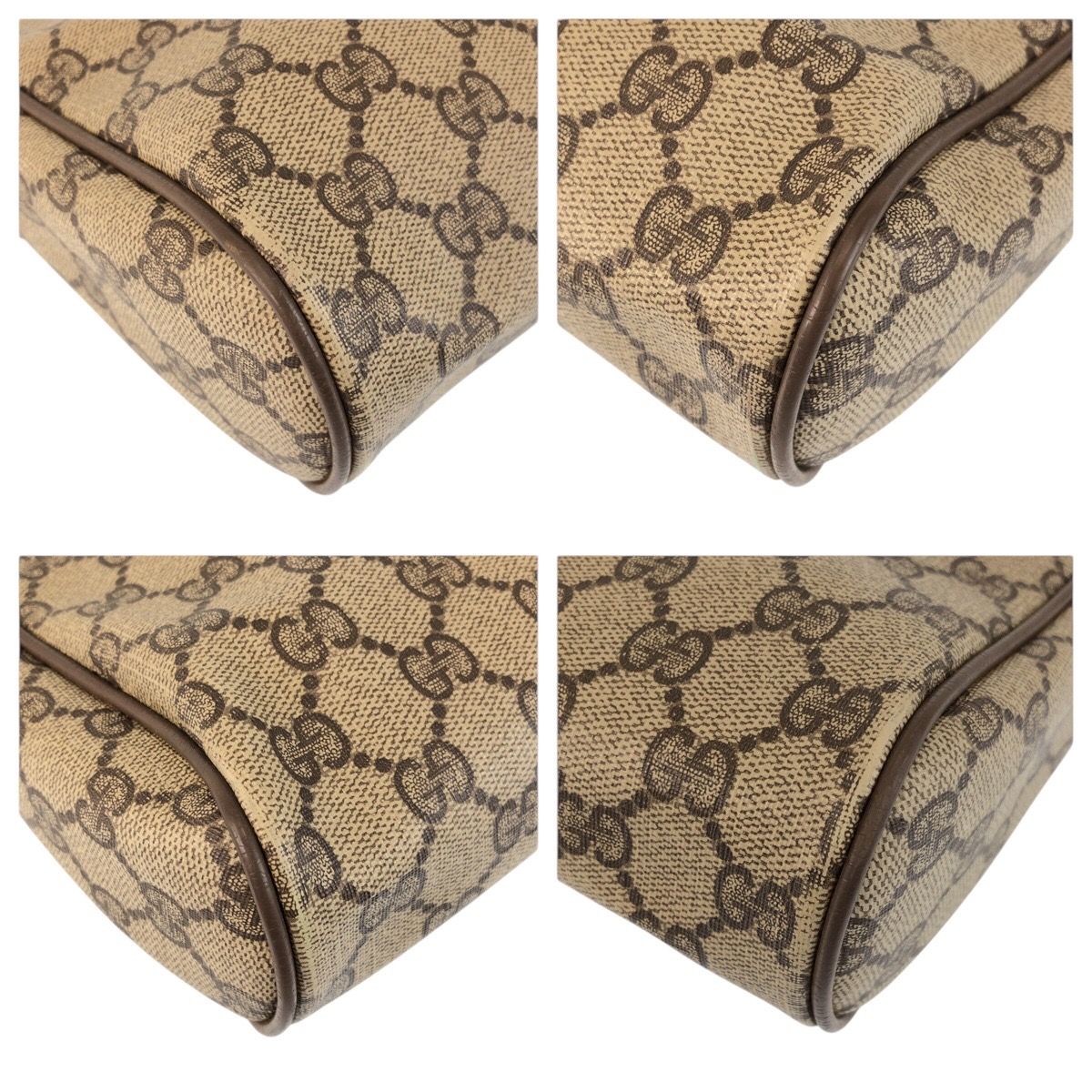 Gucci Vintage Sherry Line Beige GG Supreme Canvas Clutch — view 4