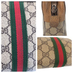 Gucci Vintage Sherry Line Beige GG Supreme Canvas Clutch — view 5