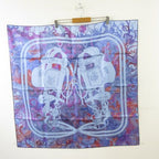 Hermes Scarf Carre 90 Silk Brides de Gala en Finesse Blue Purple — view 2