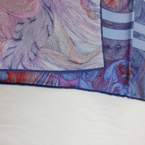 Hermes Scarf Carre 90 Silk Brides de Gala en Finesse Blue Purple — view 4