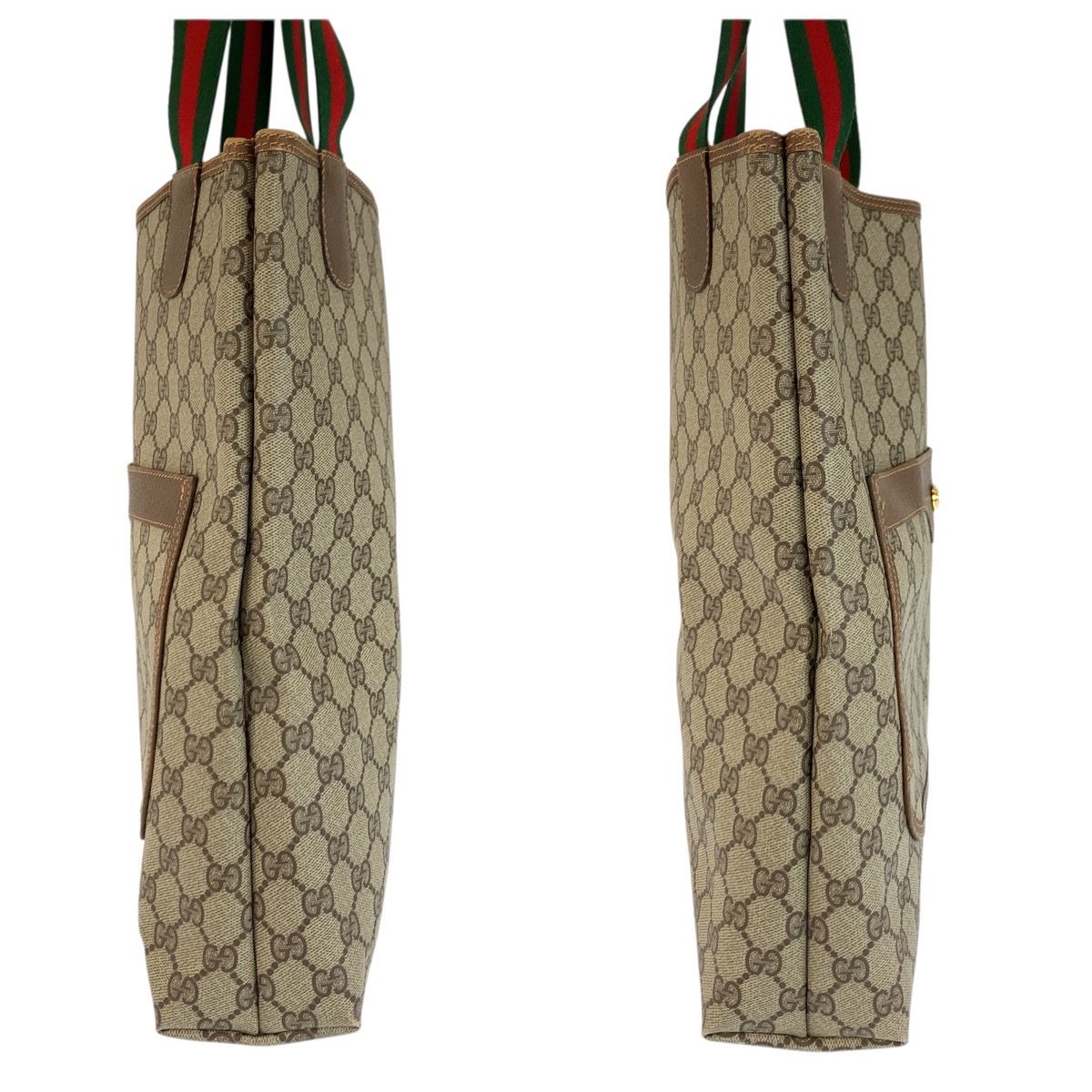 Gucci Vintage Sherry Line GG Supreme Canvas Tote Shoulder Bag — view 7
