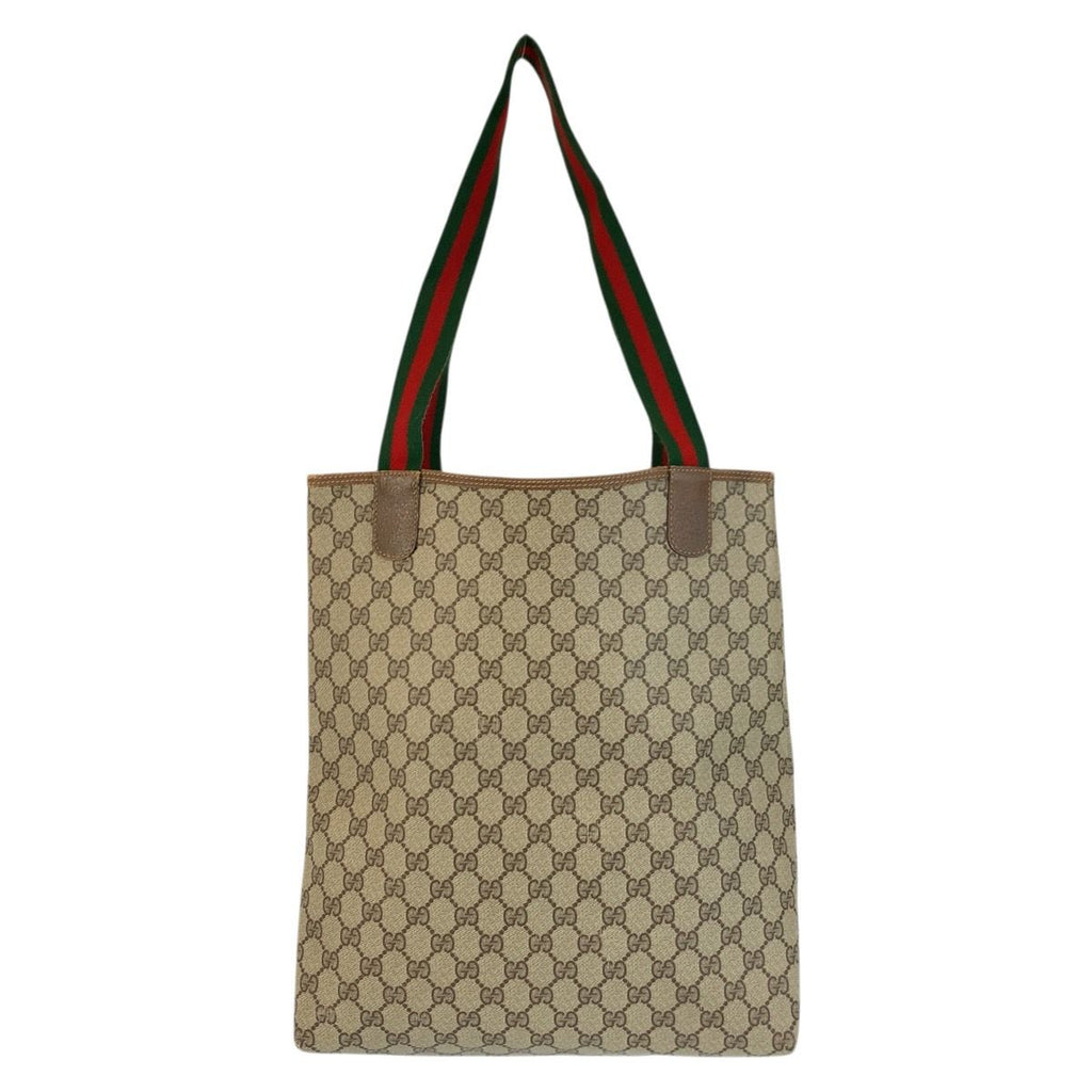 Gucci Vintage Sherry Line GG Supreme Canvas Tote Shoulder Bag — view 2