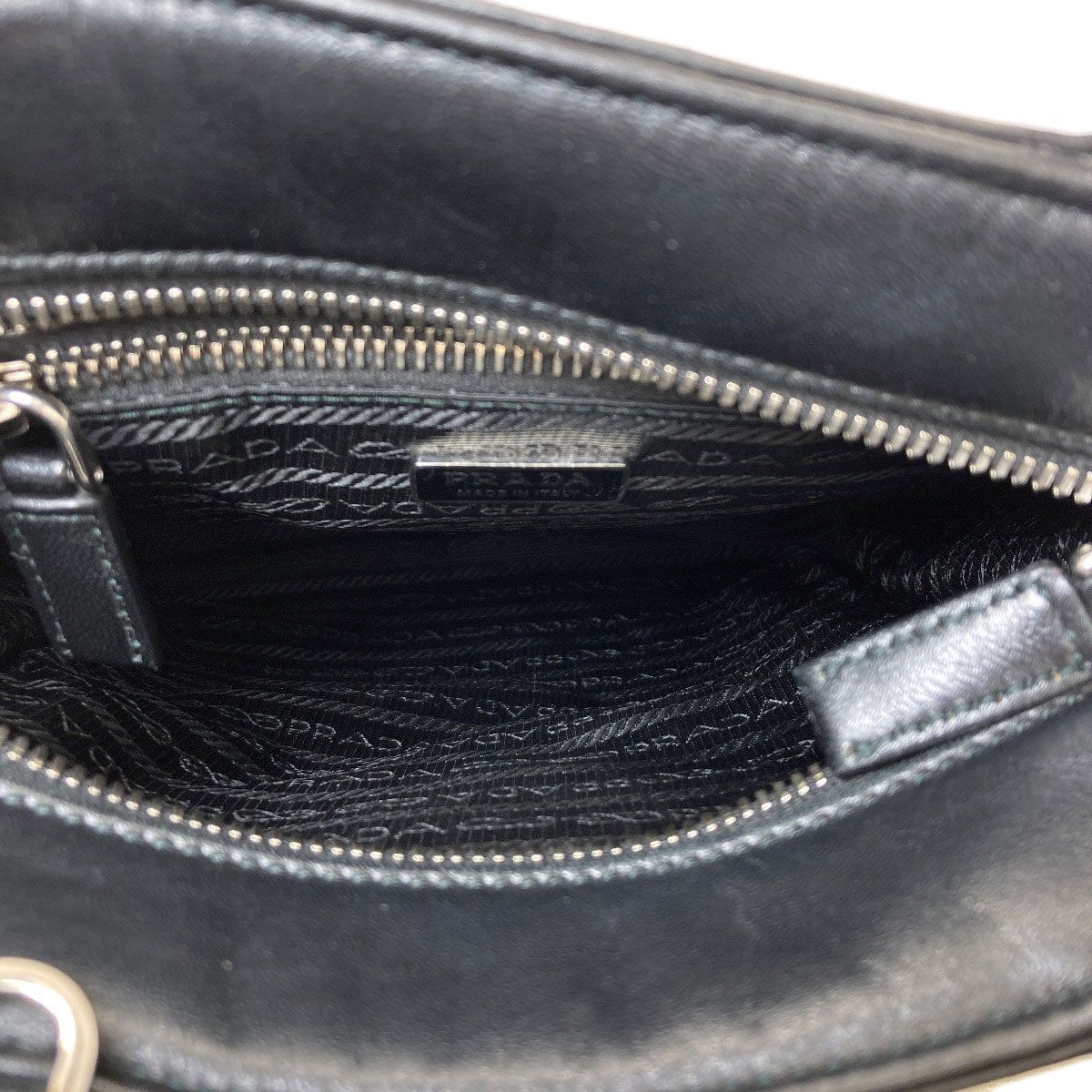 Prada Logo Handbag Lambskin — view 5
