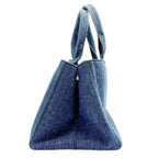 Prada Tote Canapa 158 Navy Denim — view 3