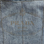 Prada Tote Canapa 158 Navy Denim — view 6