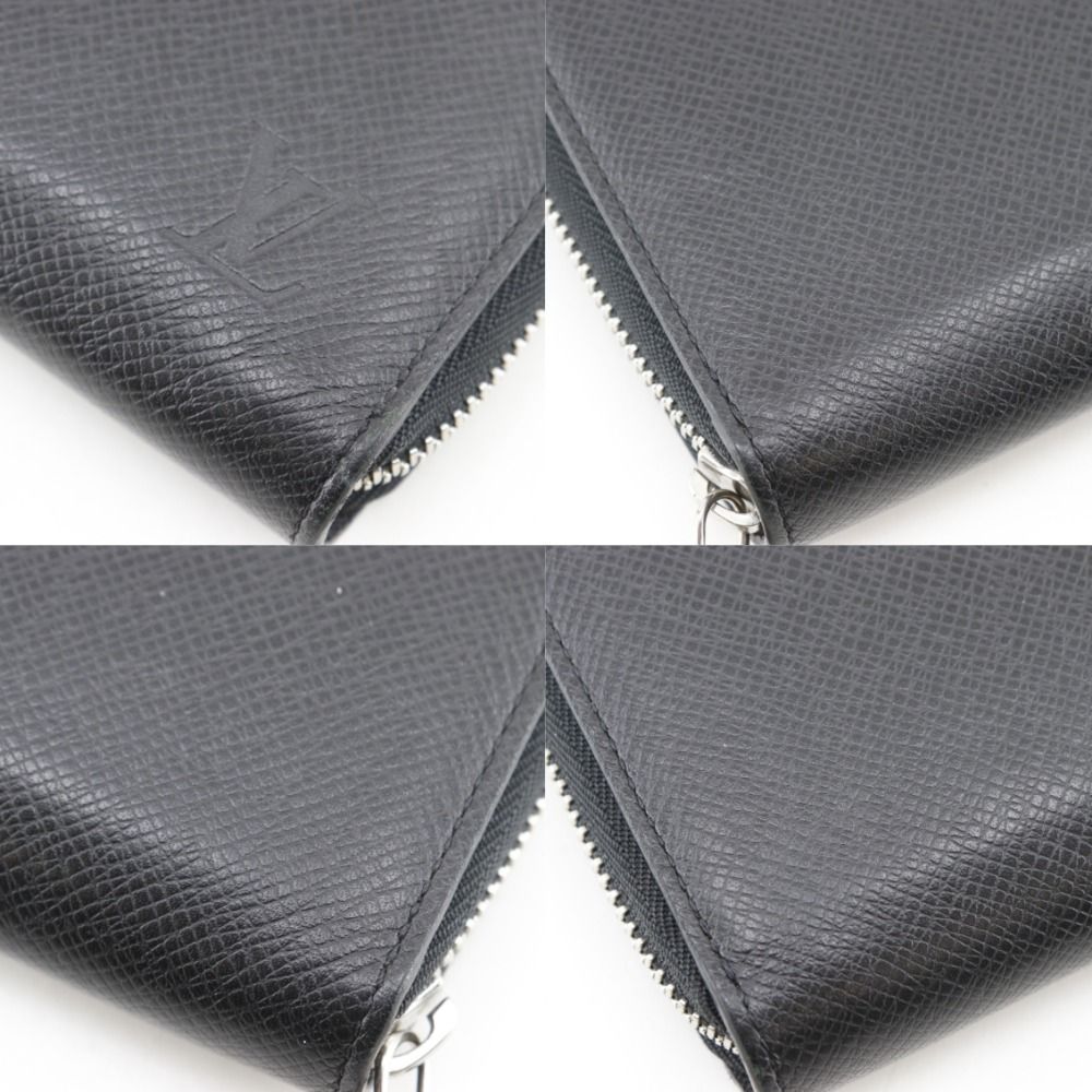Louis Vuitton Zippy Organizer NM Taiga Noir Black Wallet — view 4