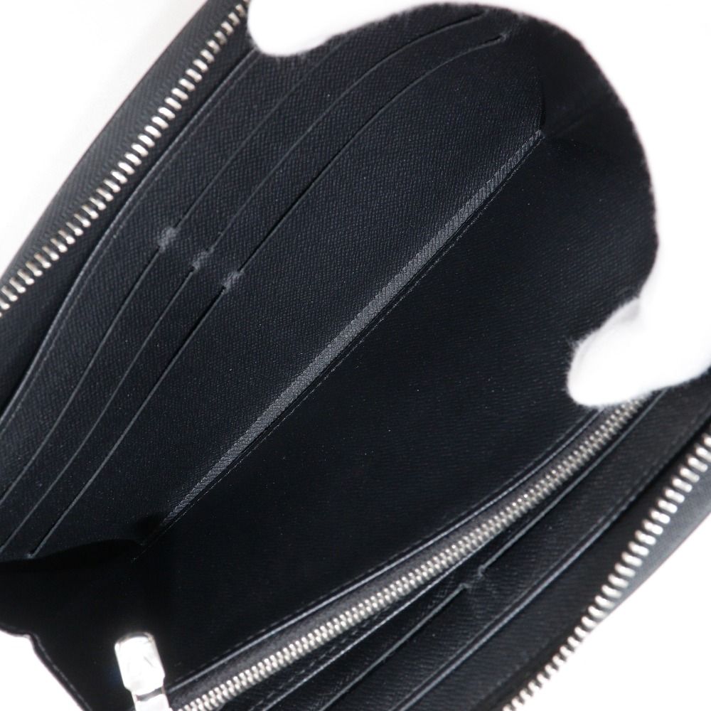 Louis Vuitton Zippy Organizer NM Taiga Noir Black Wallet — view 8