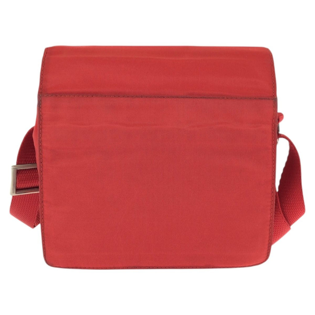 Prada Tessuto Red Silver Nylon Shoulder Bag Pochette — view 2