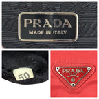 Prada Tessuto Red Silver Nylon Shoulder Bag Pochette — view 4