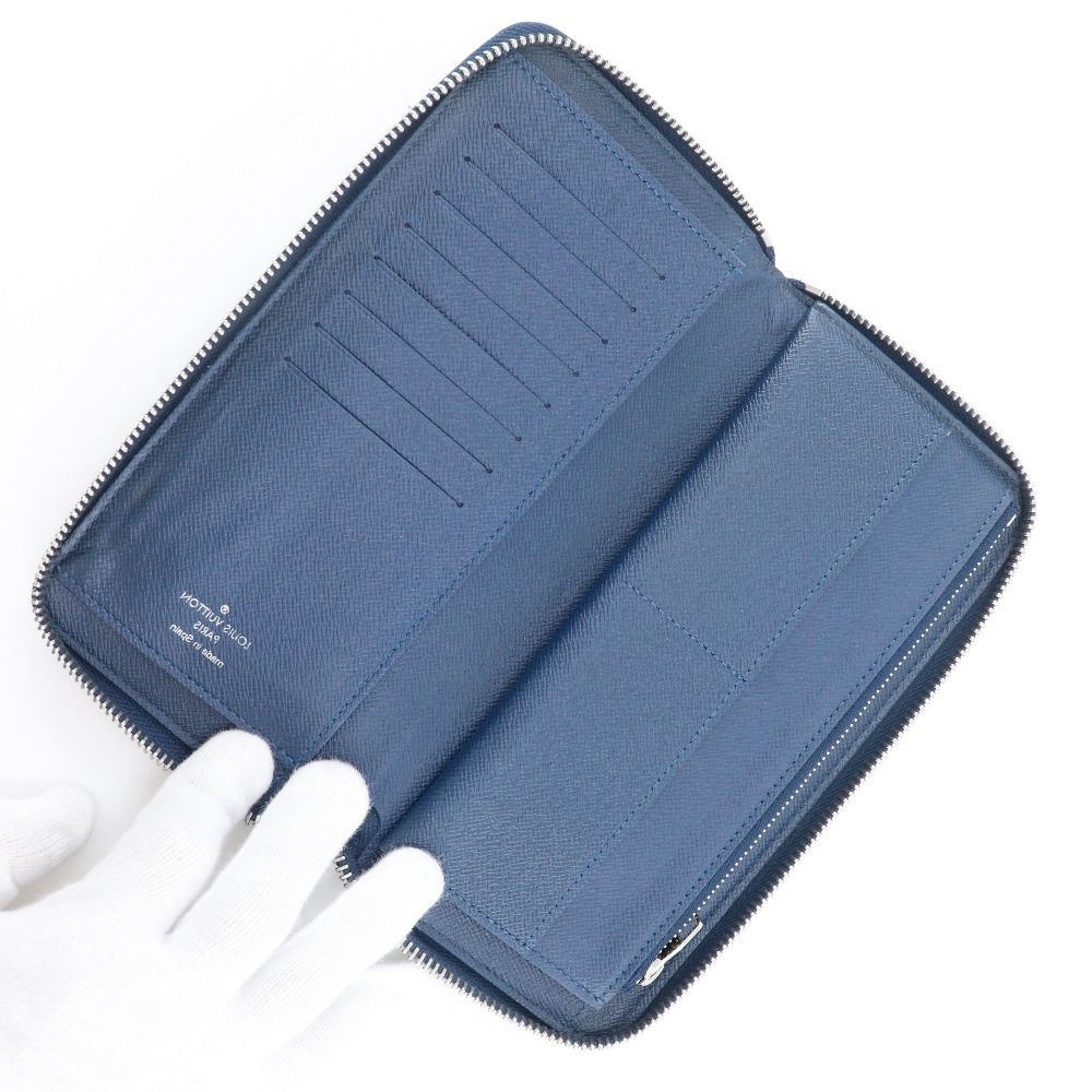 Louis Vuitton Zippy Wallet Vertical Taiga Ocean Navy — view 6