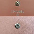 Chanel CC Logo Caviar Leather Pink Wallet — view 9