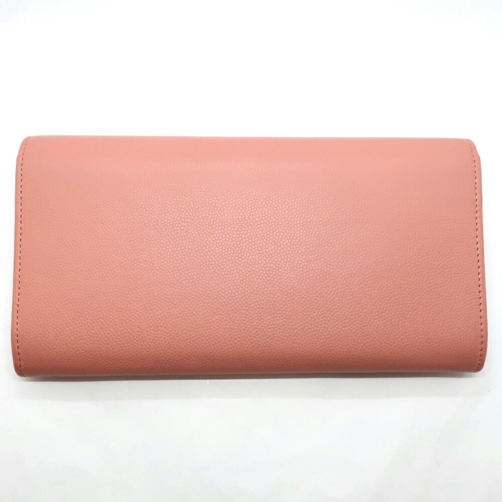 Chanel CC Logo Caviar Leather Pink Wallet — view 2