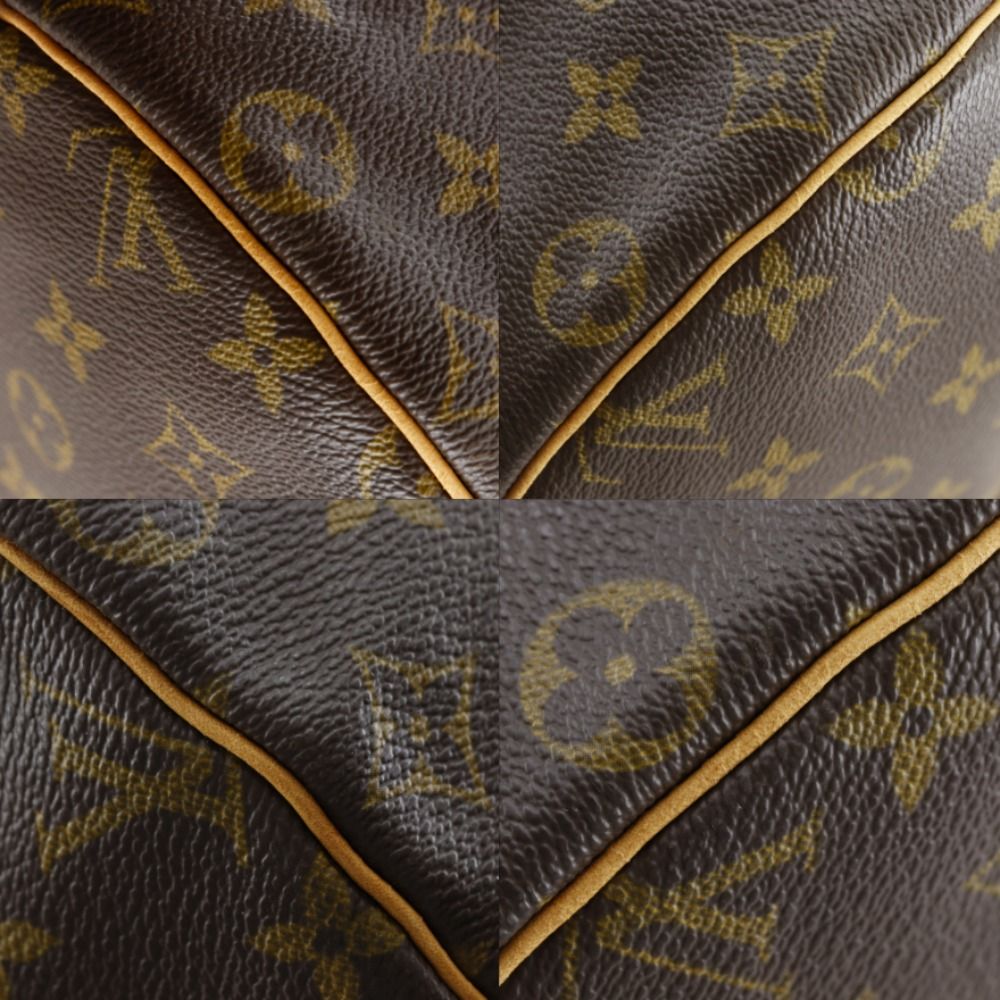 Louis Vuitton Sac Polochon Monogram Canvas Brown Boston Bag — view 4