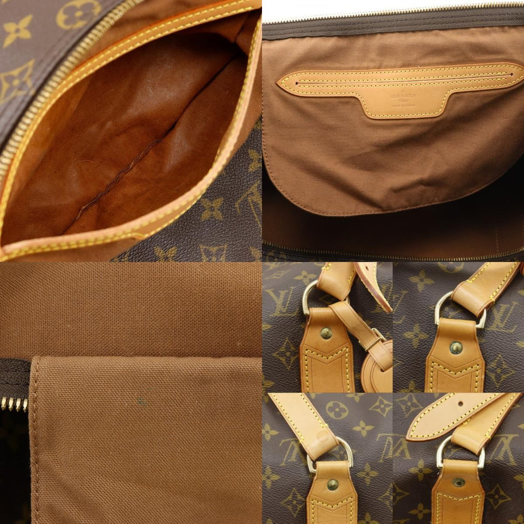 Louis Vuitton Sac Polochon Monogram Canvas Brown Boston Bag — view 7