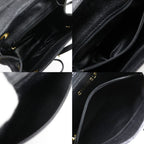 Chanel CC Logo Chain Backpack Caviar Leather Black — view 5