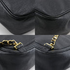 Chanel CC Logo Chain Backpack Caviar Leather Black — view 4