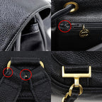 Chanel CC Logo Chain Backpack Caviar Leather Black — view 8