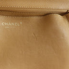 Chanel Top Handle Bag Quilted Caviar Leather Beige Handbag — view 8