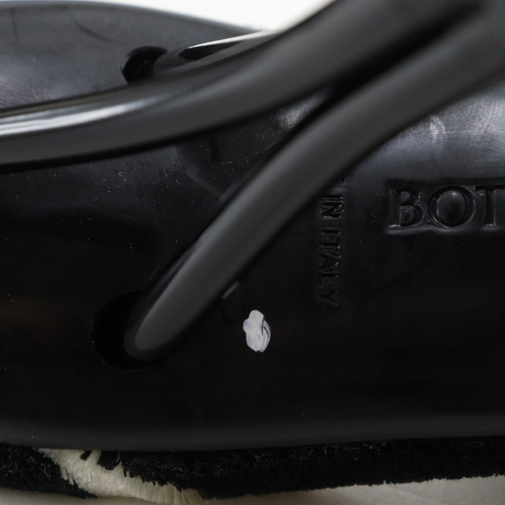 Bottega Veneta Pose Zebra Pattern Faux Fur Rubber Black White Mules — view 7