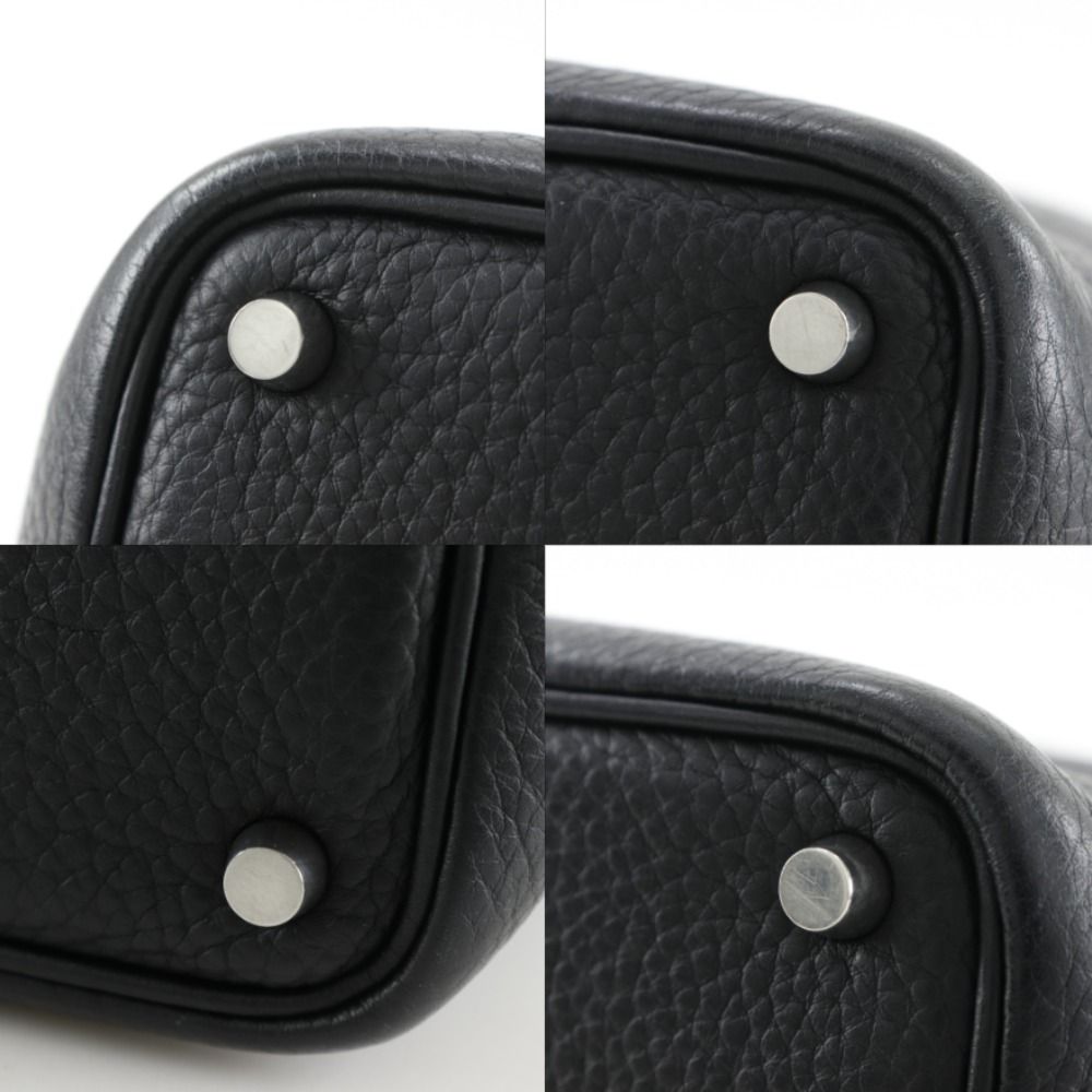 Hermes Picotin PM Taurillon Clemence Black Silver Handbag — view 8