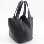 Hermes Picotin PM Taurillon Clemence Black Silver Handbag — view 3