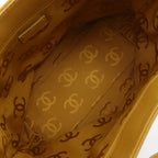 Chanel CC Logo Drawstring Caviar Leather Brown Tote — view 6