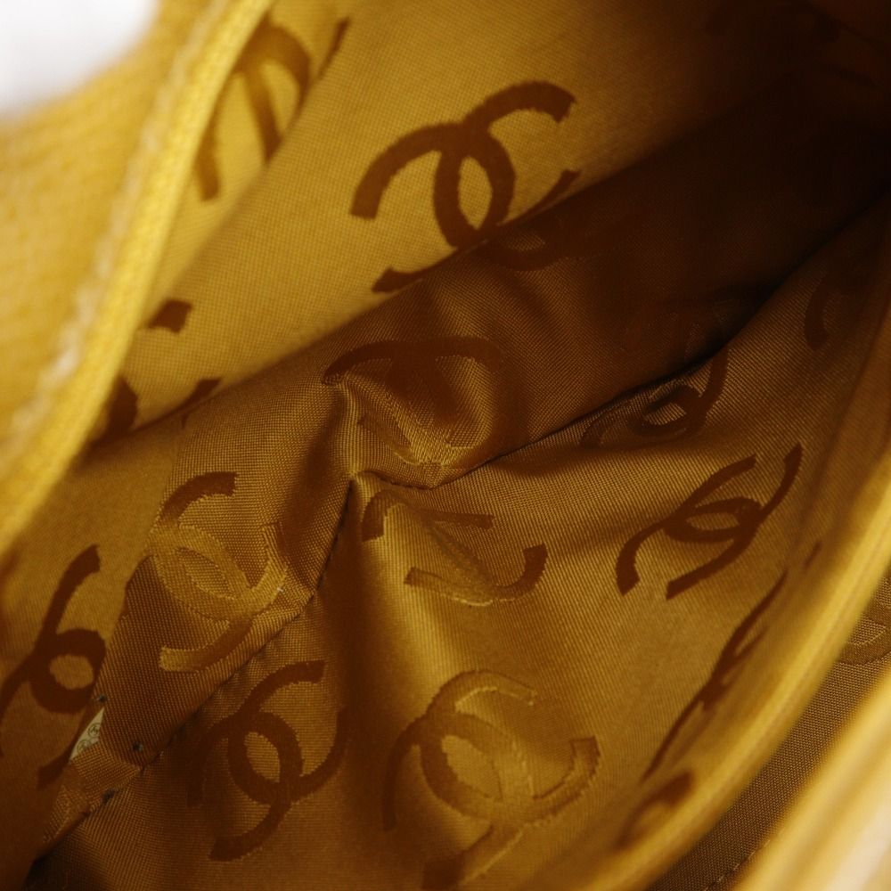 Chanel CC Logo Drawstring Caviar Leather Brown Tote — view 7