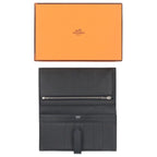 Hermes Bearn Souffle Monochrome So Black Epsom Wallet — view 3