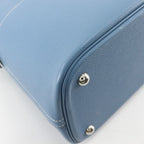 Hermes Bolide 35 2-Way Shoulder Veau Epsom Blue Jean Silver Handbag — view 4