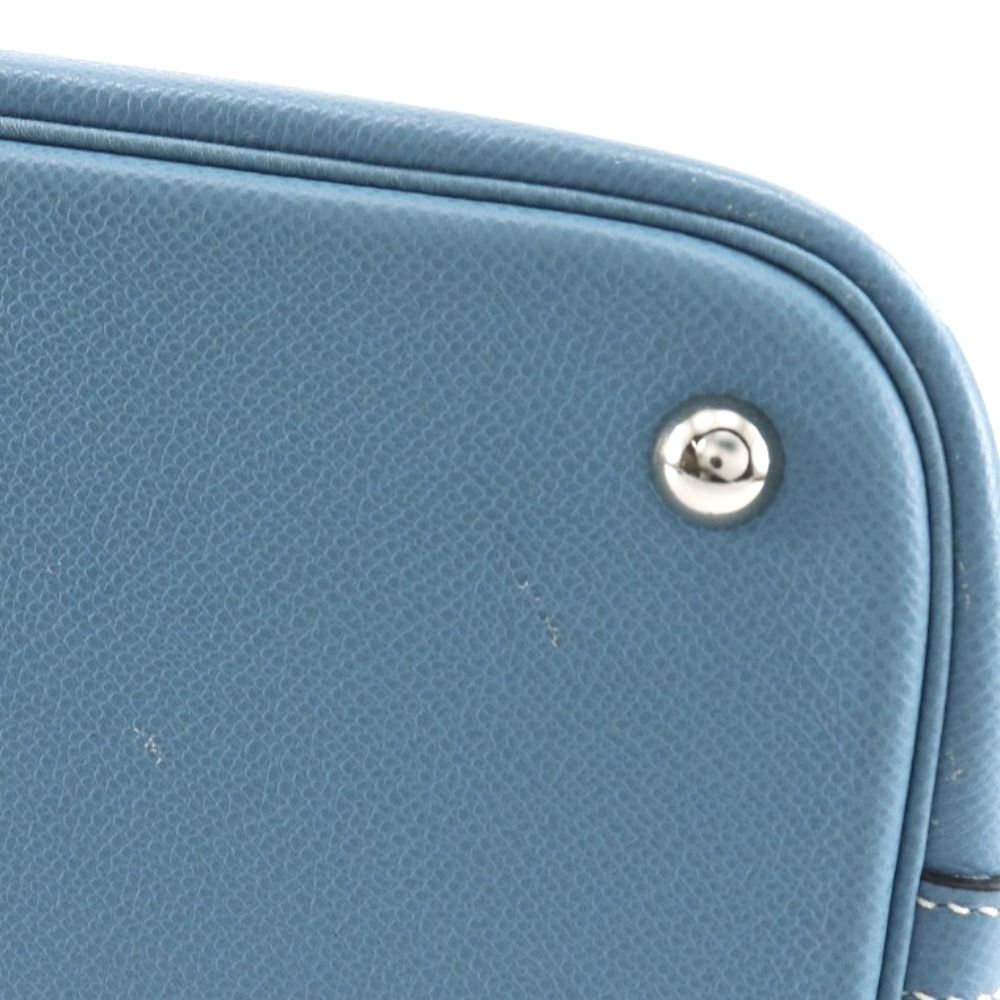 Hermes Bolide 35 2-Way Shoulder Veau Epsom Blue Jean Silver Handbag — view 9
