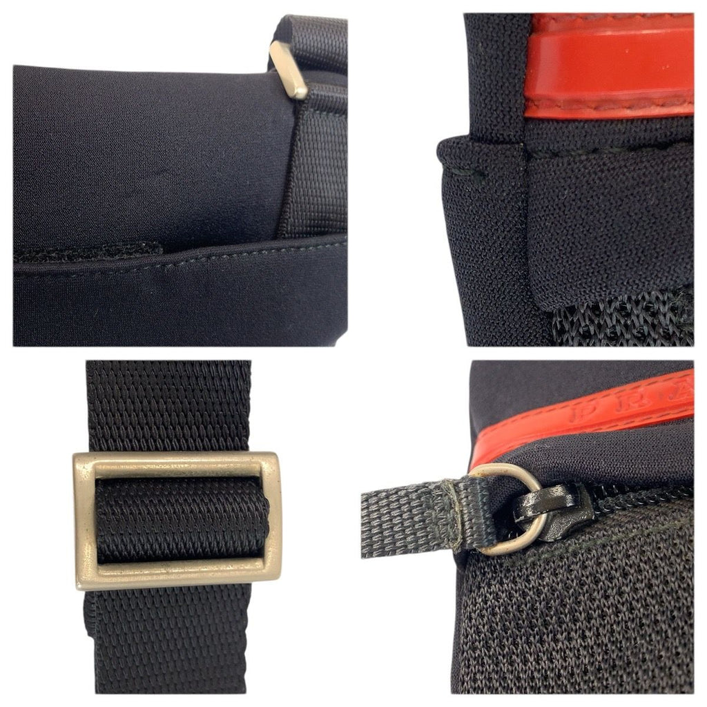 Prada Sports Black Neoprene Mesh Shoulder Bag Pochette — view 6