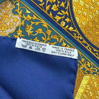 Hermes Carre 90 Silk Scarf Splendeur Des Maharajas Splendor Navy — view 8