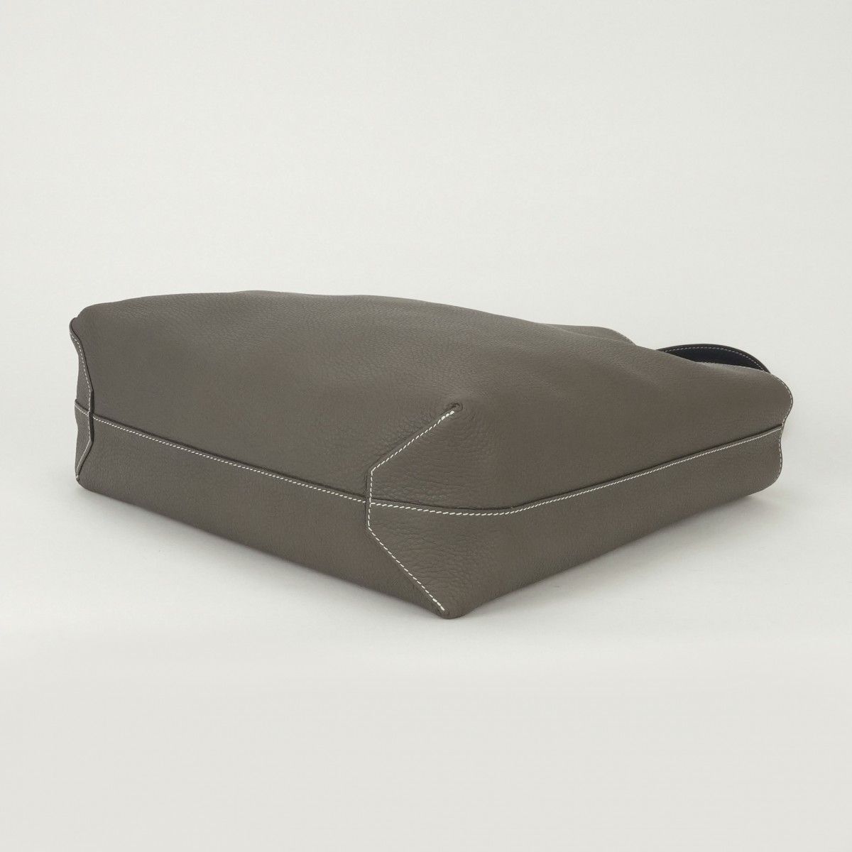 Hermes Double Sens 36 Tote Taurillon Clemence Bleunuit Etoupe Blue Gray — view 5