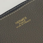Hermes Double Sens 36 Tote Taurillon Clemence Bleunuit Etoupe Blue Gray — view 7