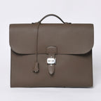 Hermes Handbag Sac a Depeches 41 Taupe Leather Togo Silver