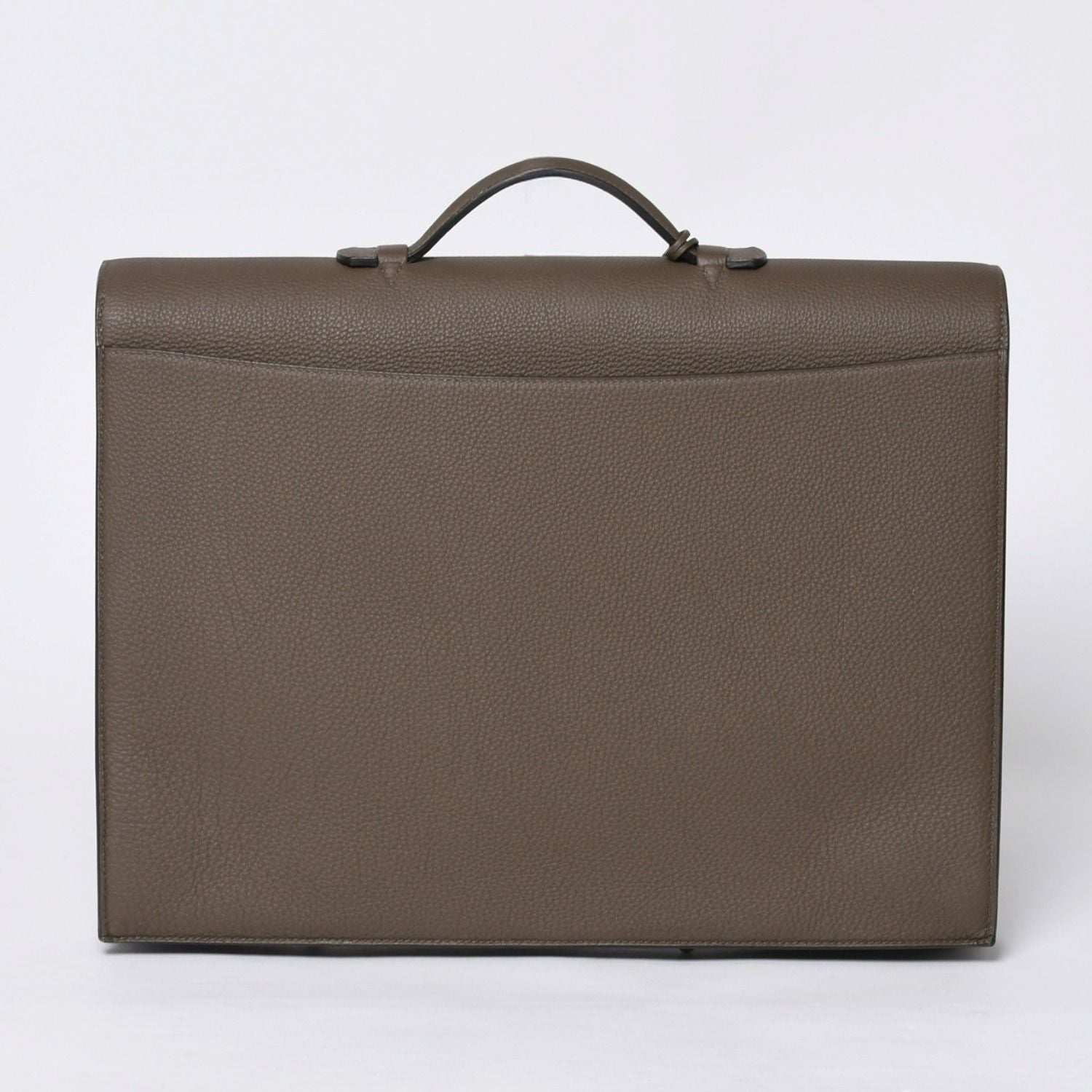 Hermes Handbag Sac a Depeches 41 Taupe Leather Togo Silver — view 2