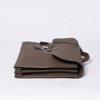 Hermes Handbag Sac a Depeches 41 Taupe Leather Togo Silver — view 5