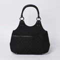 Gucci Handbag GG Canvas Leather Black Gold