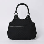 Gucci Handbag GG Canvas Leather Black Gold