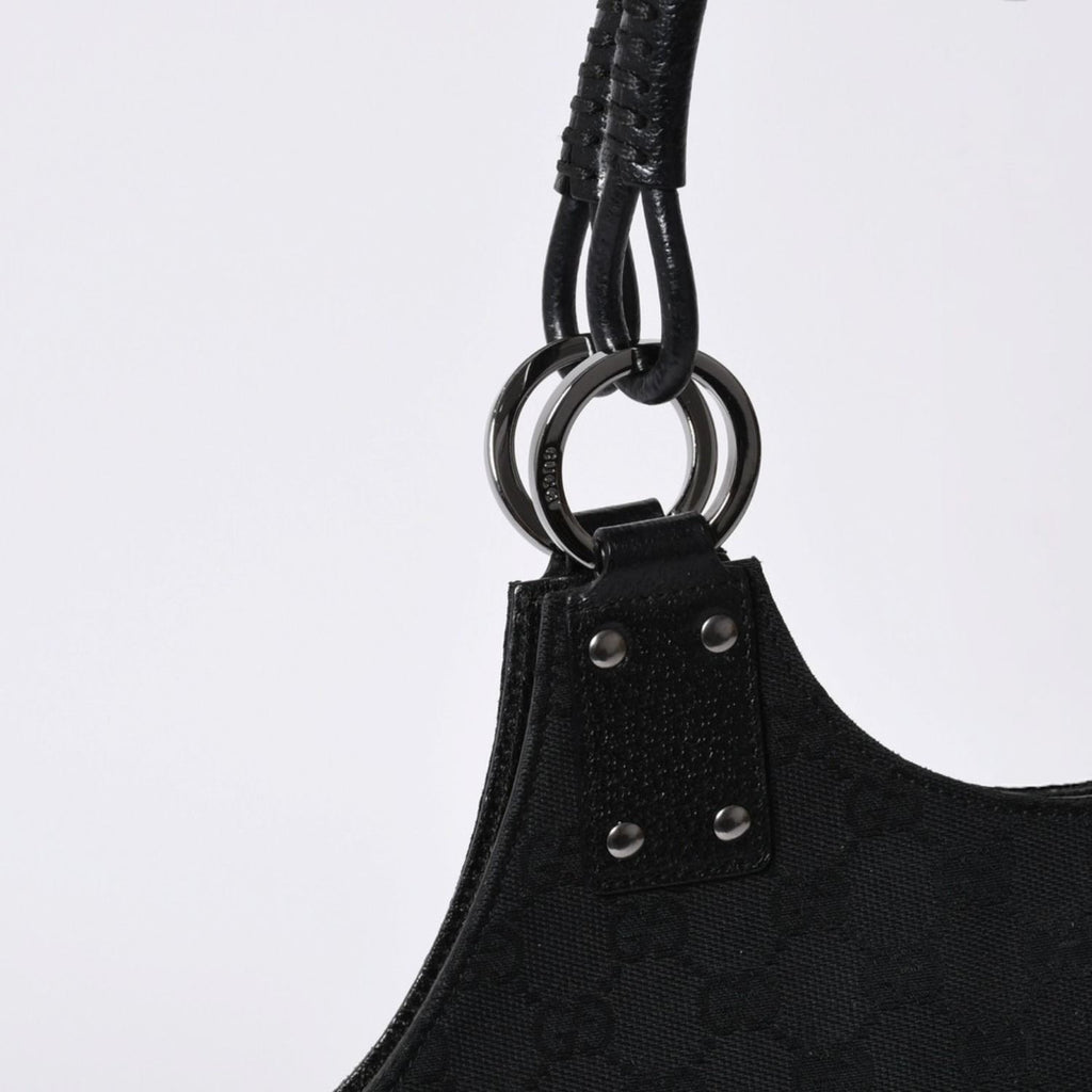 Gucci Handbag GG Canvas Leather Black Gold — view 4