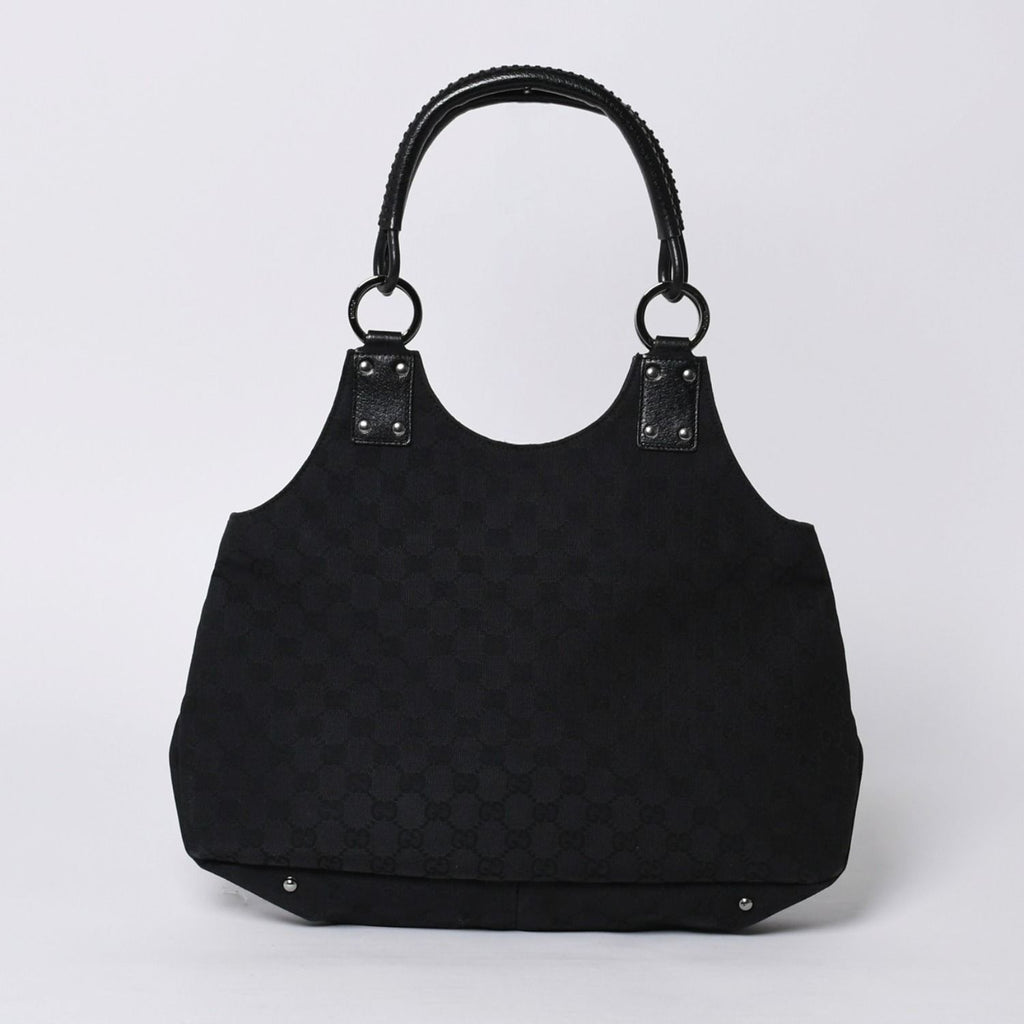 Gucci Handbag GG Canvas Leather Black Gold — view 2