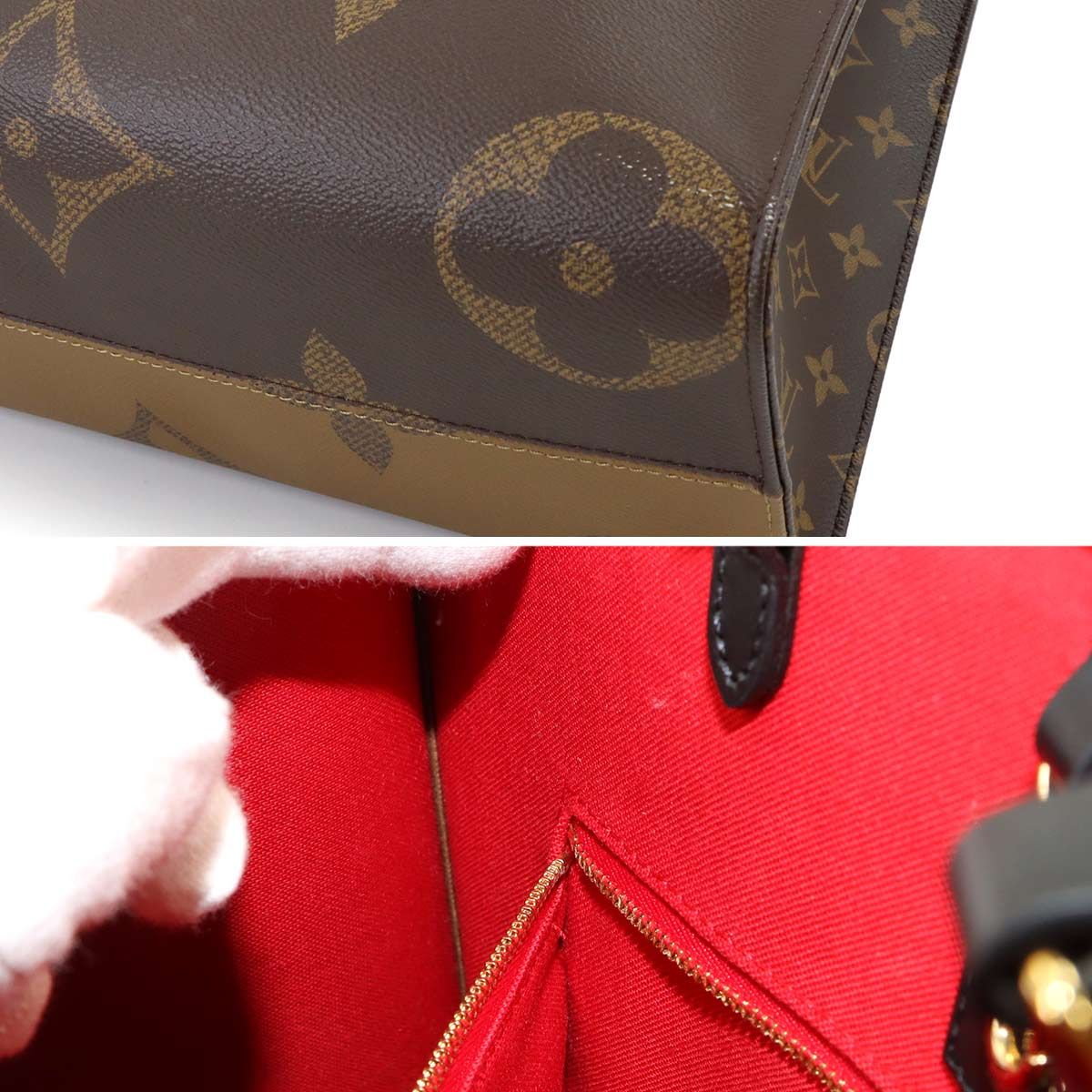 Louis Vuitton Giant Monogram On The Go MM 2-Way Tote Shoulder Bag — view 9