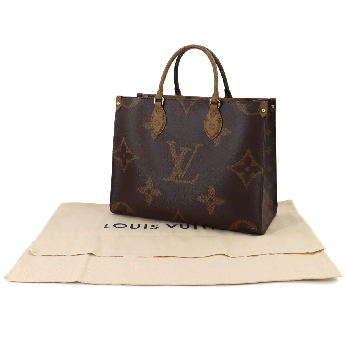 Louis Vuitton Giant Monogram On The Go MM 2-Way Tote Shoulder Bag — view 2