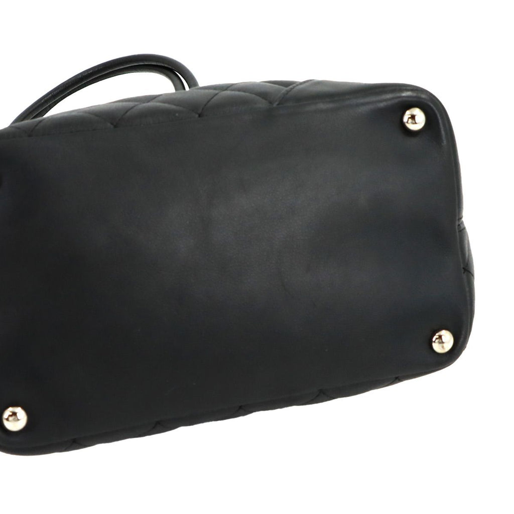 Chanel Cambon Line Tote Calfskin Black Silver — view 8