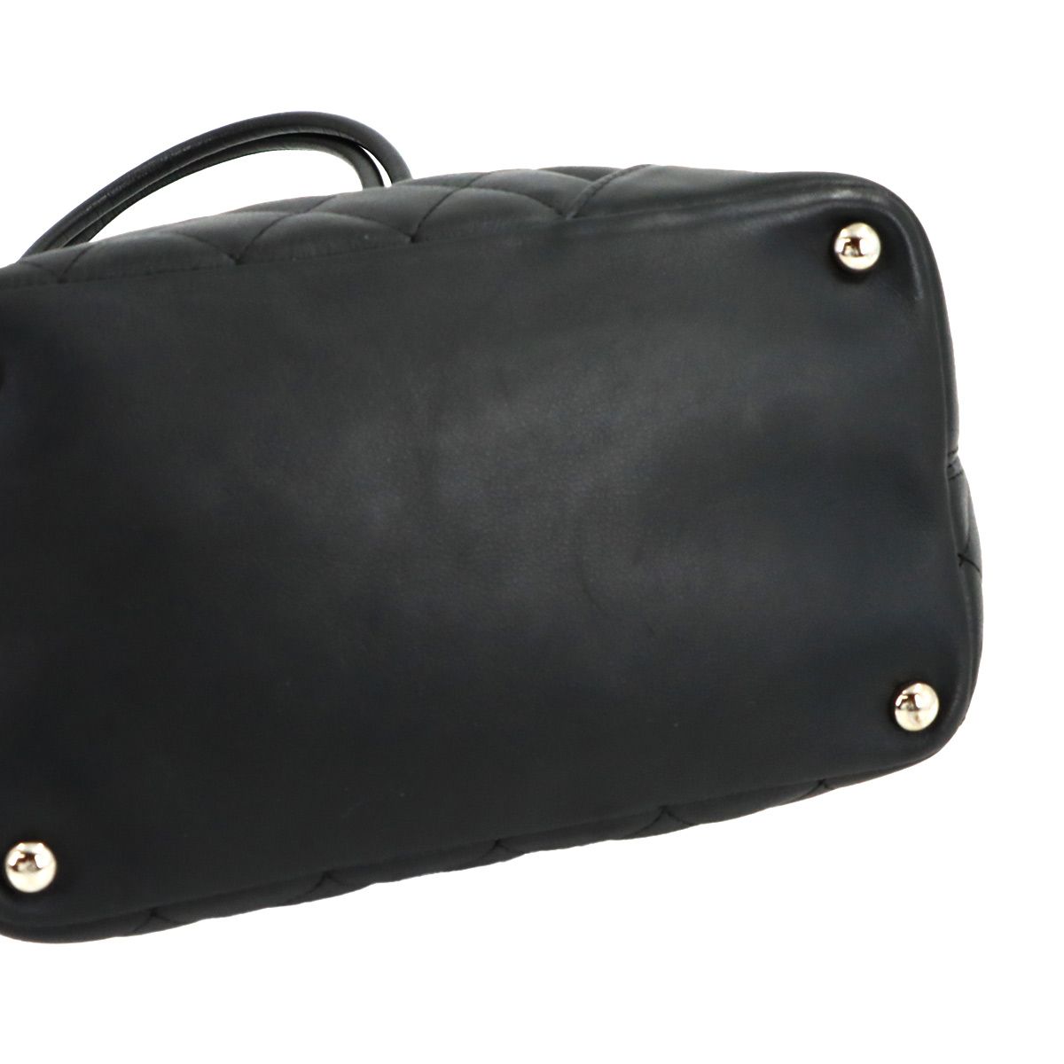 Chanel Cambon Line Tote Calfskin Black Silver — view 8