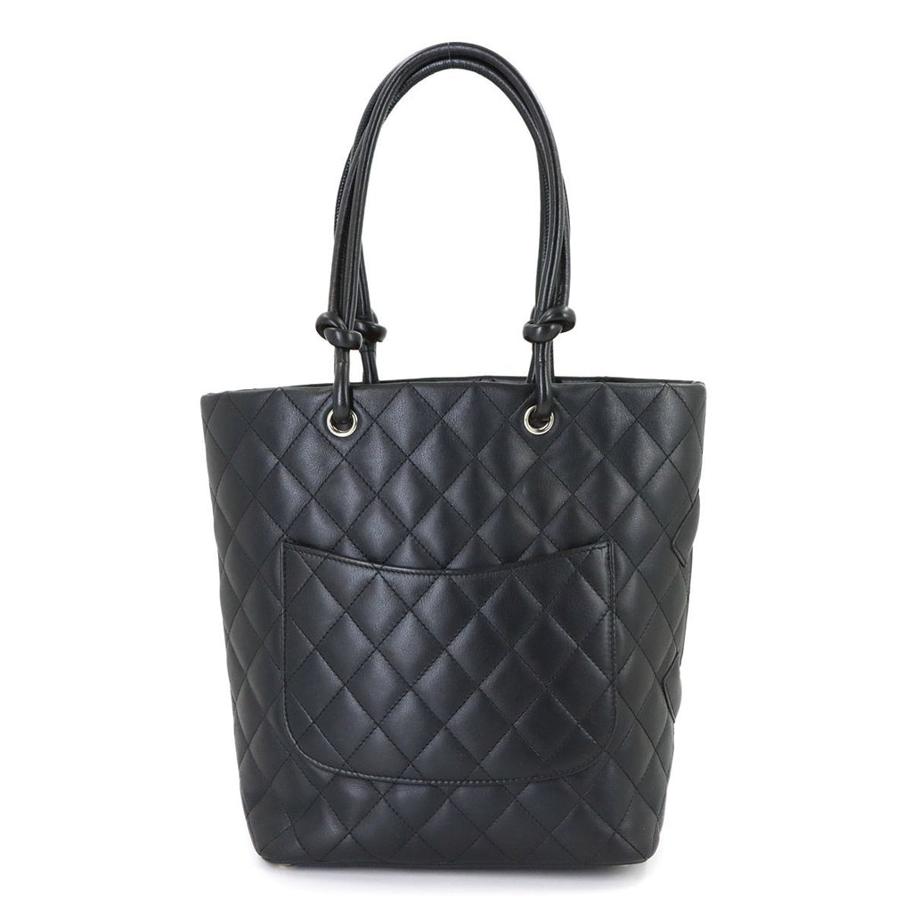 Chanel Cambon Line Tote Calfskin Black Silver — view 2